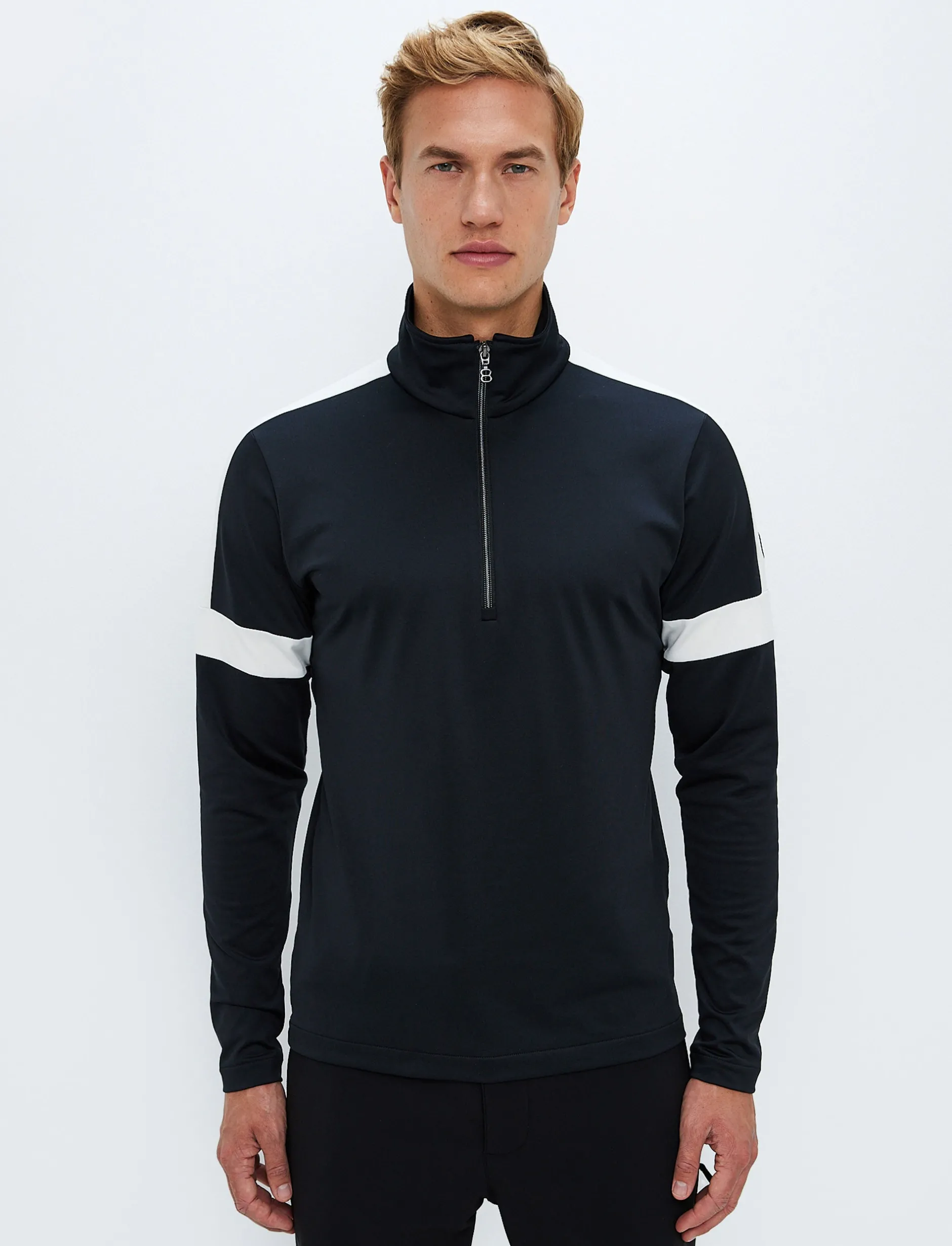 Mellanlager*8848 Altitude Dino 1/2 Zip Sweat - Black/White