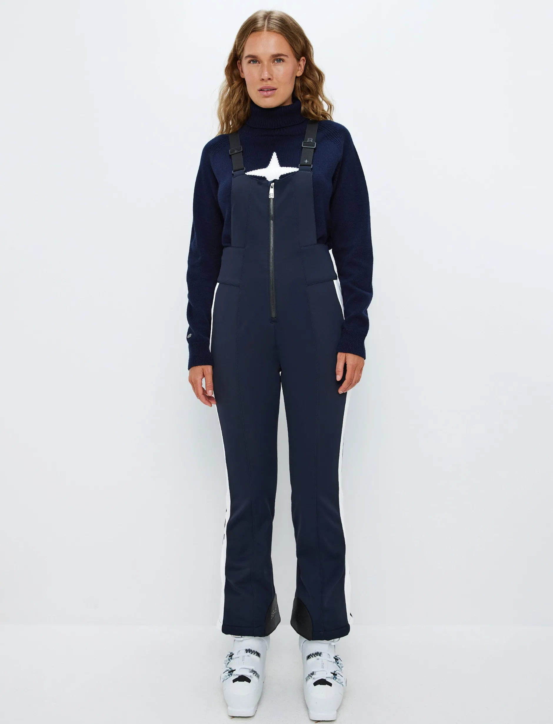 Skidbyxor*8848 Altitude Maya W Bib Pant - Navy/Blanc
