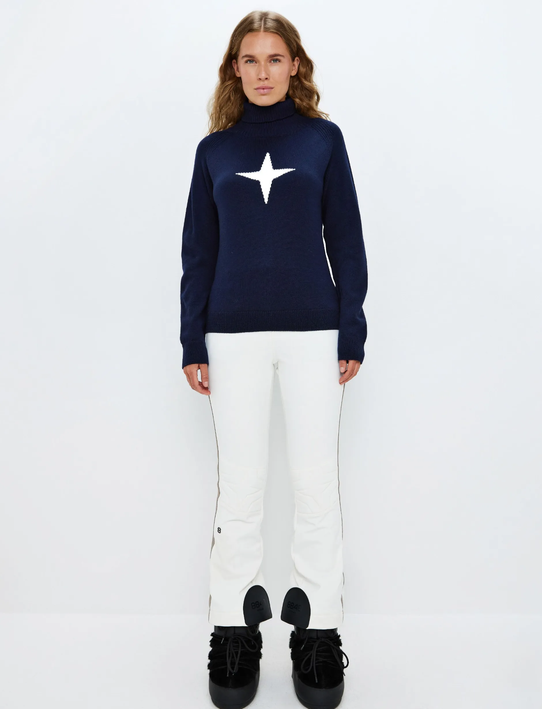 Tröjor|Mellanlager*8848 Altitude Snow Star W Seat - Navy