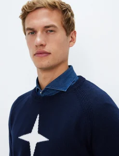 Tröjor|Mellanlager*8848 Altitude Star Merino Sweat - Navy
